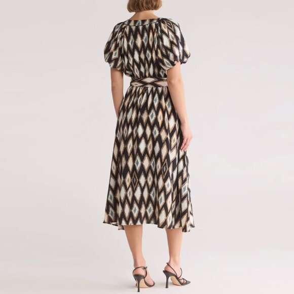 MELLODAY Bubble Sleeve Midi Dress - Picture 2 of 4